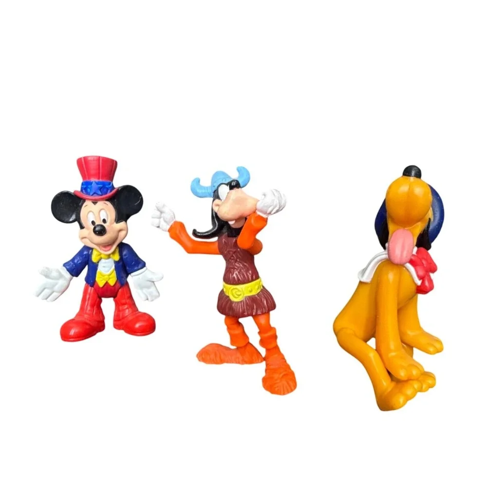 Vintage Disney Epcot Center PVC Figures Mickey Uncle Sam Goofy Viking‎ Pluto Lot
